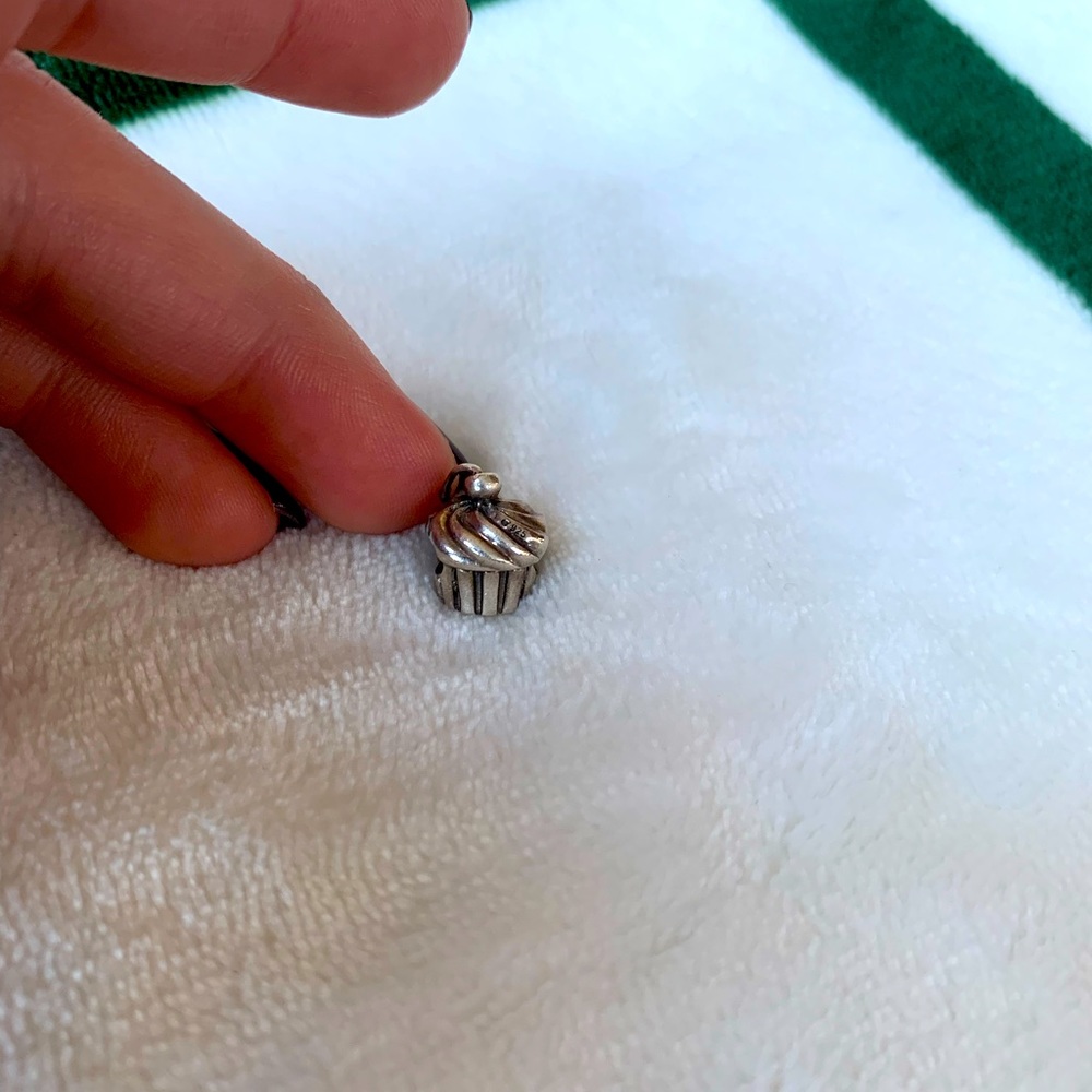 Cupcake sterling silver Pandora Charm